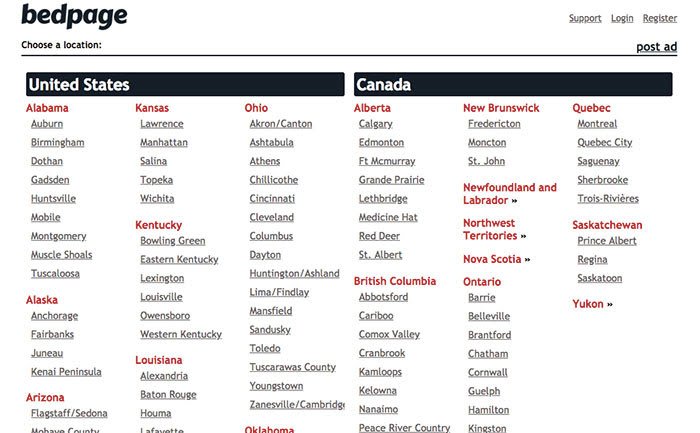 sites like Bakpage - Bedpage