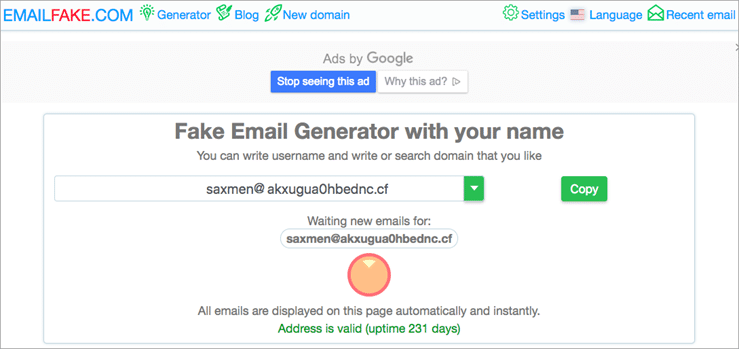 Emailfake.com - fake email generator.
