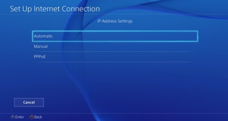 Set IP Address to Automatic