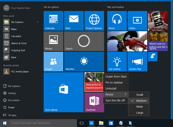 Windows 10 features