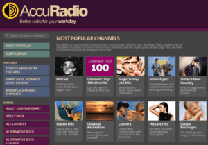 AccuRadio is one of the best music unblocked sites
