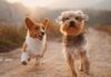 Less Bark, More Byte: 8 Technologies That Will Help You Train Your Dog  two brown and white dogs running dirt road during daytime