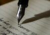 10 Ways to Significantly Improve Your Essay Writing Skills fountain pen on black lined paper