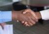 Platforms Bridge the Gap Between Buyers and Sellers two person handshaking