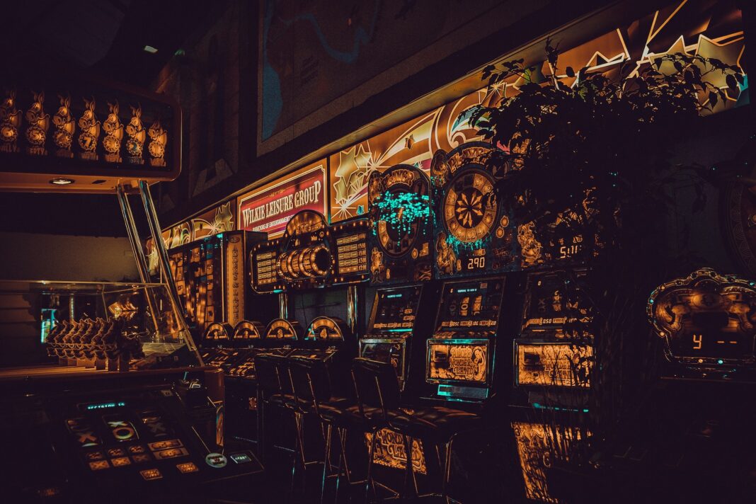 Photo by Carl Raw multicolored arcade machines