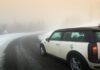 Preventing Winter Injuries: Navigating Philadelphia’s Icy Challenges Safely white Mini Cooper in road