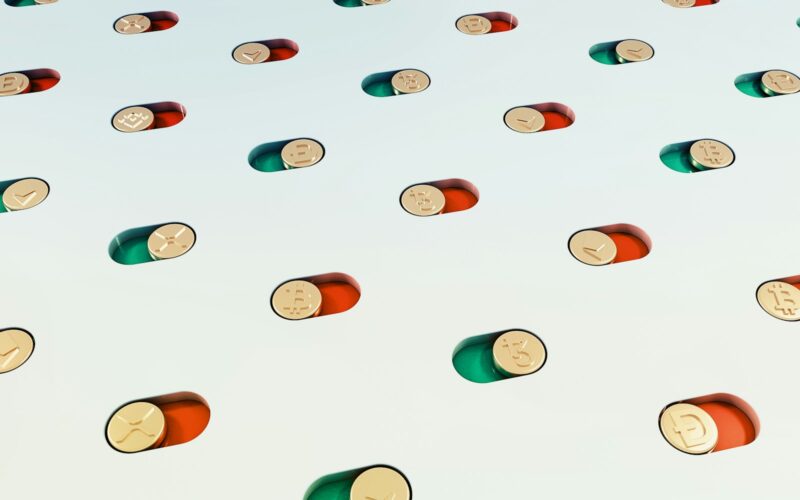 Photo by Arthur Mazi a group of pills floating in the air