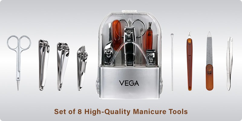 A set of nail clippers and tools Description automatically generated