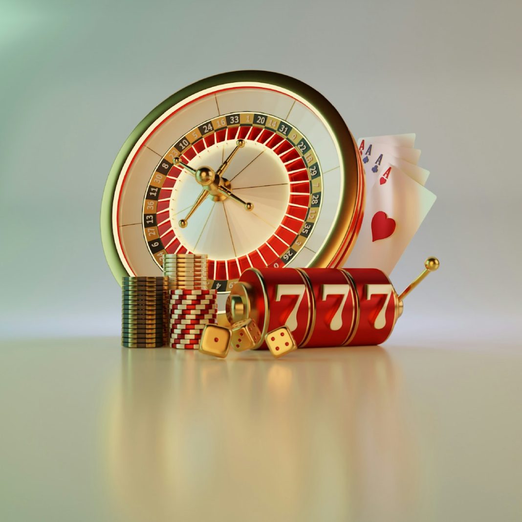Photo by Eyestetix Studio A clock, dice, and casino chips on a table