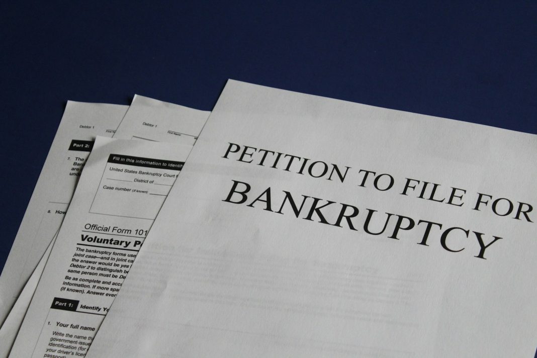 Photo by Melinda Gimpel Petition to File For Bankruptcy