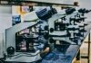 Your Go-To Guide for Finding the Best Microscope Slide Storage Cabinet for Any Lab white microscope on top of black table