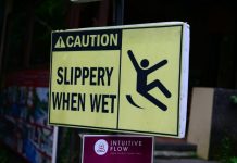 How to File a Claim After a Slip-and-Fall in a Business white and black no smoking sign