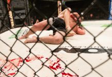 The Future of Betting on Mixed Martial Arts (MMA) a man laying on top of a wrestling ring