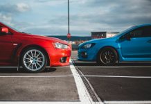 Why Diminished Value Should Not Be Overlooked After a Car Accident blue and red cars in parking lots