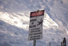 Las Vegas Slip and Fall Lawyer: Essential Strategies for Winning Your Case a sign warning of danger of falling in the snow
