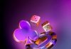 Mega Casino World on Mobile: Complete Guide from App Download to Live Games A purple and black background with dices and hearts