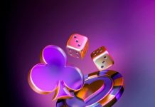 Mega Casino World on Mobile: Complete Guide from App Download to Live Games A purple and black background with dices and hearts