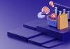 The Hidden Cost of Ecommerce Marketing Platforms: What You’re Really Paying For as You Scale a purple background with a basket of items and a target