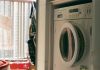 white front load washing machine
