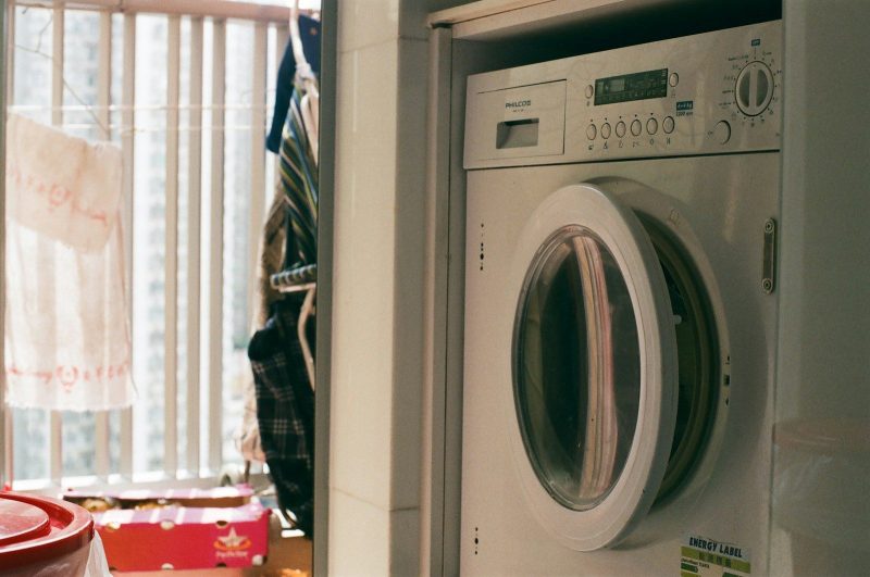 Photo by Emily Chung white front load washing machine