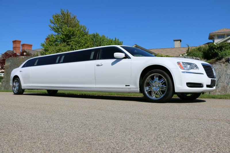 Photo by Richard R a white limo parked on the side of a road